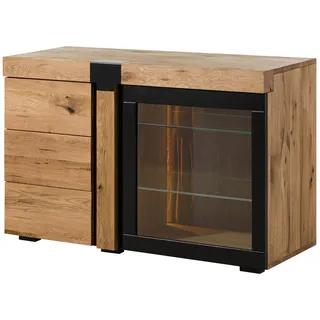 MASSIVMOEBEL24.DE Sideboard Wildeiche 115x45x75 natur geölt ROTTERDAM #115 - 2 Jahre Gewährleistung - mind. 14 Tage Rückgaberecht - Beige