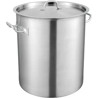 Vevor Kochtopf 39,7 L Edelstahl, 350 x 410 mm Großvolumiger Suppentopf Komposit-Basis, als Spargeltopf Soßentopf Geeignet, Praktischer Küchentopf Große Zutaten, Induktionsherd Topf Induktionskochtopf