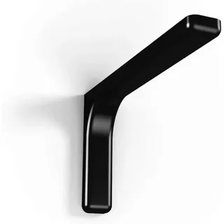 Paket 2 Verchromte Zinkstahl -stützklammern Mit Plastischer Abdeckung Zum Befestigen Der Wandregale - Black18 Cm