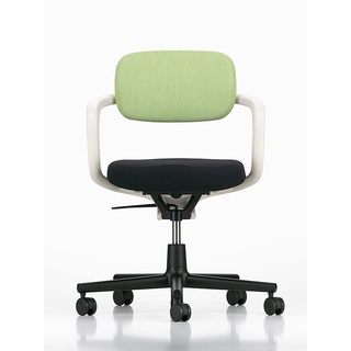 Vitra Bürodrehstuhl Allstar Sitz schwarz, Rücken hellgrün, Designer Konstantin Grcic, 78.5-95.5x70x70 cm