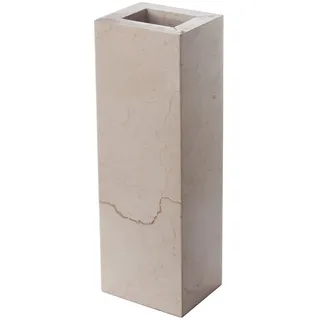 Design Sandsteinvase, Vase Blumenvase aus Sandstein, massiv, naturstein, Farbe Beige, rechteckig, Maße: 24x10x8cm, Gewicht: ca.2,5Kg