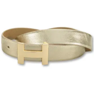 Koppelgürtel SILBERGIFT, Damen, Gr. 80, gold, Rindsleder, metallic, modisch,elegant,klassisch, Gürtel, mit goldfarbener Designschließe