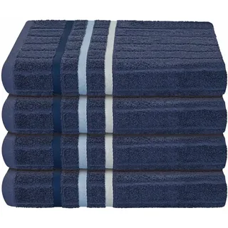 SCHIESSER Uncover Handtuchset 50 x 100 cm dunkelblau 4 St.