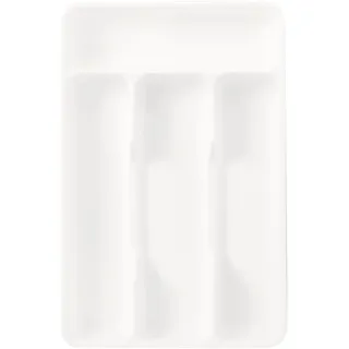 Besteck-Organizer – 27 x 17 cm, leichter Besteckhalter, 4 Fächer, Aufbewahrungsfach für Utensilien, robuster Organizer mit tragbarem Design, kompakte Besteckbox für Wohnheim, Uni, Camping