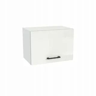 Laclar Küchenschrank Hängeschrank für Dunstabzugshaube Capri 50x32x36 cm - Soft-Close Tür - moderner Küchenoberschrank für Küche - Dunstabzug - Küchenmöbel - Weiß Acryl Hochglanz/Weiß