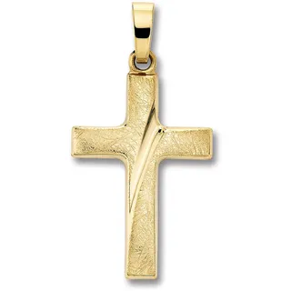 Kette mit Anhänger ONE ELEMENT "Schmuckset - Set mit Halskette Kreuz Anhänger aus 333 Gelbgold", gold, Halsketten, Damen, Gelbgold 333 Gold, Gelbgold 333, Gold, Kleines Statement – persönlich, stilvoll, alltagstauglich