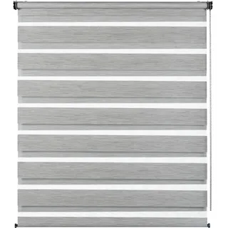 GARDINIA Doppelrollo de Luxe 80 x 180 cm grau