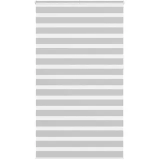 vidaXL Doppelrollo Zebrarollo 130 x 230 cm grau