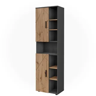 Vicco Irma Hochschrank 50 x 172 cm Anthrazit/Artisan Holzwerkstoff