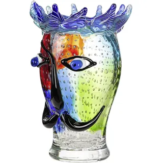 Gilde Gesichtsvase Donald grün/rot 29 cm