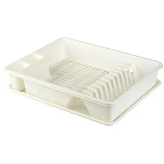 ENGELLAND Abtropfgestell 42 x 32,5 x 8,5 cm Farbe Creme-Weiß