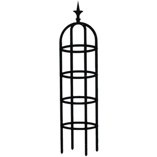 180 cm Garten-Obelisk Kletterpflanze Blumen Metallrahmen Rankgitter Rankgitter Ranken Blumendekor Schwarz Hof Rund Wetterfest