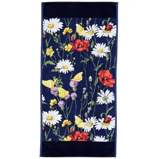 Feiler Handtücher Daisy Field Handtuch 50x100 cm | schwarzblau - blau