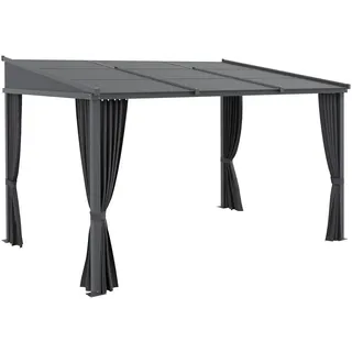 Outsunny Pergola 3,65 x 2,55 m Grau