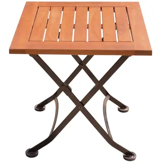 Harms Import Beistelltisch klappbar 45 x 45 x 45 cm Braun
