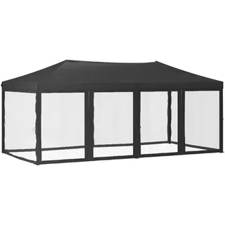 vidaXL Partyzelt Faltbar mit Mesh-Seitenwänden Anthrazit 3x6 m
