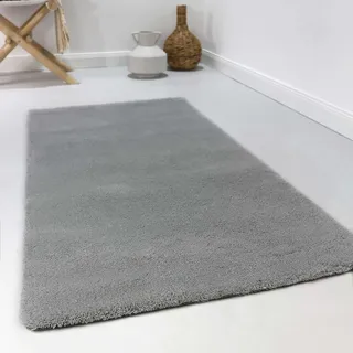 Wollteppich ESPRIT "Greenwood Rug, ESP-24391", grau (hellgrau), B:70cm H:2mm L:140cm, Wolle, Teppiche, modern, kuschelig aus Schurwolle, pflegeleicht, Wohn-, Schlafzimmer