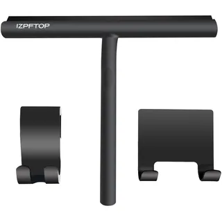 IZPFTOP Duschabzieher Silikon mit 2 Haken –schaber für duschwand abzieher dusche –Fensterwischer, Glasabzieher für Küche, Spiegel, Auto(Schwarz, 8.27inch)