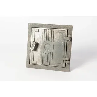SEZAM Revisionstür für Öfen aus Gusseisen 17 x 3,5 x 17 cm, Kamintür - Klappe - Räumungstür, für Backöfen, Feueröfen & Kamine - ohne Bemalung