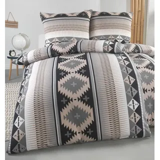 DreamHome 4 teilige Bettwäsche Mikrofaser AllSeason Bettbezug für Bettdecke, Steppdecken 135x200 und Kissen 80x80 Große Auswahl an Farben, Kissenbezug, Design - Motiv:Design 24