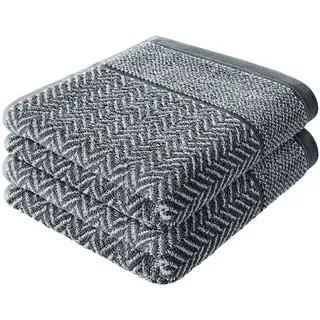 herzbach home Herzbach Handtuchset 2-tlg. grau