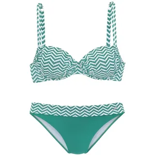 JETTE Bügel-Bikini Damen Grün/Weiß 40 Cup B