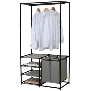 Hti-Living Garderobenschrank Kleiderständer Schwarz