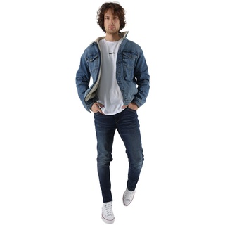 M.O.D. Herren Jeans MARCEL Slim Fit Sweep Blau 3652 Normaler Bund Reißverschluss W 29 L 34