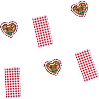 Papstar Flaggenkette "Hüttengaudi", rot / weiß aus Papier, Länge: 4 m, Maße der Flaggen: 120 x 235 mm