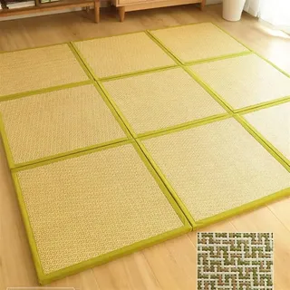 Traditionelle japanische Tatami-Matte, Tatami, faltbar, Rattan, traditionelle Tatami-Matte, rutschfeste Teppichunterlage, bequeme Schlaf-/Ruhematte for Wohnzimmer, Spielzimmer, Schlafzimmer(D,120x180c