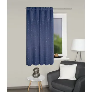 HOME WOHNIDEEN Vorhang 85154 Abdunklungsvorhang CIELO mit Kombiband, Dunkelblau, (1 St), 100% Polyester blau 135 cm x 175 cm
