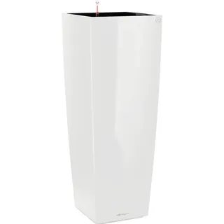 LECHUZA Cubico Alto Komplettset 40 x 40 x 105 cm weiß hochglanz