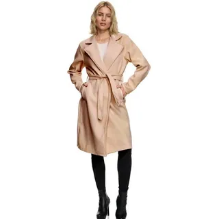 Worldclassca Trenchcoat Worldclassca Damen TRENCHCOAT mit Gürtel Reverskragen langer Mantel beige
