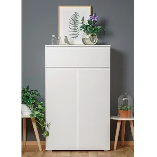 Möbel Boss Highboard 80 x 131 x 40 cm Weiß