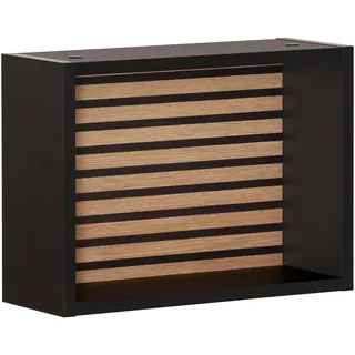 Schildmeyer Wandregal Ekko, Breite 40 cm, Rückwand mit Akustikprint, Wandmontage schwarz