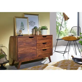 MASSIVMOEBEL24.DE Kommode 90 x 65 x 40 cm Walnuss