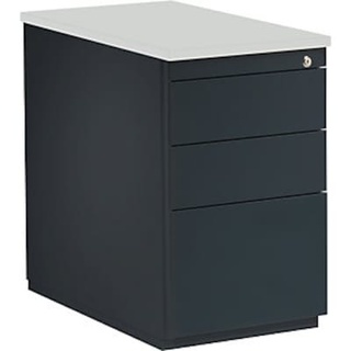 Schubladencontainer, 720x800, 2 Schübe, 1 Hängereg., anthrazit/lichtgrau