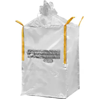 KMF-Big-Bag beschichtet mit Warndruck für Mineralwolle 90x90x110cm