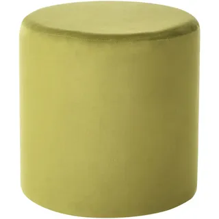 Beliani Pouf Rund Polyester 47 x 46 x 47 cm Grün