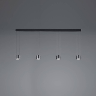 BANKAMP Impulse Flex LED-Hängeleuchte 4fl. schwarz