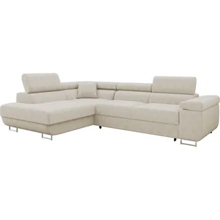 Mirjan24 Eckcouch Cord 5-Sitzer Beige