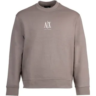 A|X ARMANI EXCHANGE Herren Sweatshirt - Pullover, Rundhals, Logo, Baumwoll-Mix Beige / 2XL