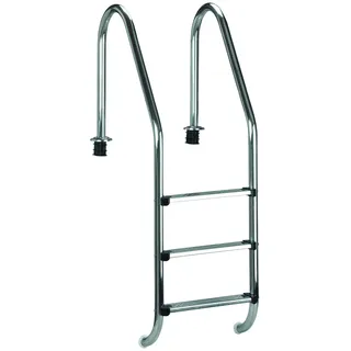 mediPool Poolleiter Edelstahl grau 100-120 cm