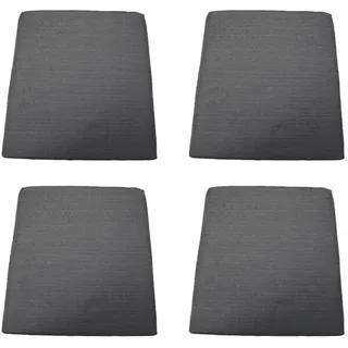 METRO PROFESSIONAL Sitzkissen Balsario, Polyester, 45 x 42 x 3 cm, schwarz, 4 Stück