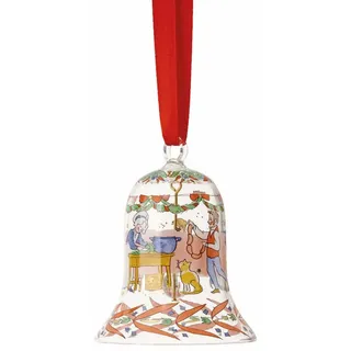 Hutschenreuther Christbaumschmuck Jahresartikel Weihnachten 2026 Weihnachtsgeschirr, Jahresglocke, Weihnachtsglocke, Christbaumglocke 7 cm bunt