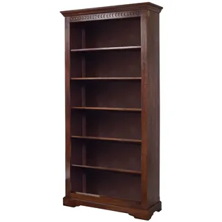 Landhaus Regal Bücherregal Standregal dunkel Kolonialstil Akazienholz massiv