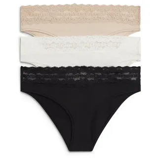 Tommy Hilfiger Underwear Bikinislip (3-St) Körpernahe Passform mit elastischem Spitzenbund bunt XL (42/44)