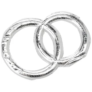 efco Wachs-Dekoration Hochzeitsinge, Silber glänzend, 30 mm