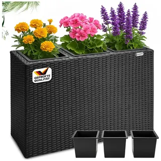 CASARIA Blumenkasten 30,5 x 83 x 60 cm Schwarz