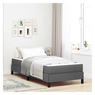 vidaXL Boxspringbett 100 x 200 cm Dunkelgrau